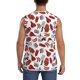 thumbnail image 4 of Balery Red Food Camisetas sin mangas para hombre, absorbe la humedad y protege contra el mal olor.-Large, 4 of 7
