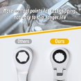 thumbnail image 4 of Pilida 10mm Ratchet Wrench Flex Head: Box End Wrench 12Pt| Metric Ratcheting Combination Chrome Vanadium, 4 of 4