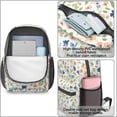 thumbnail image 4 of Pioneer Flower Floral Print Pattern 17" School Backpacks for Teens,Waterproof Oxford Fabric,S-Shape Padded Straps for School,Travel,Hiking,Camping, 4 of 5