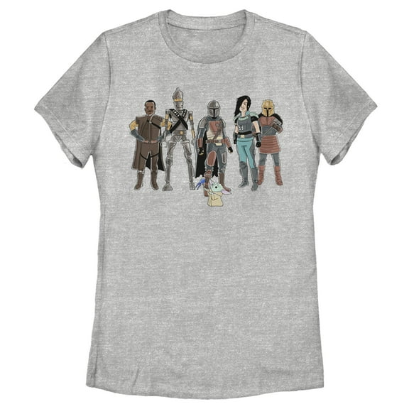 Women's Star Wars: The Mandalorian Farewell on Nevarro Graphic Tee Athletic Heather Large