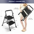 thumbnail image 5 of ALL-CARB Aluminum Ladder Folding with Wide Anti-Slip Pedal Lightweight and Portable, 5 of 8