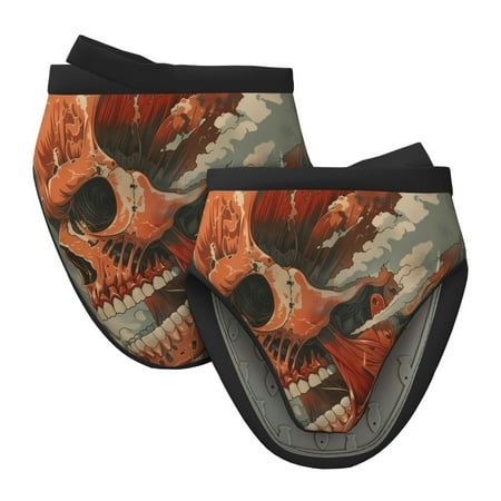 

Lukts Gigantic Skull In Clouds for Silicone Oven Mitts Heat Resistant Silicone Potholders Mini Oven Mitts Oven Glove Kitchen Mittens Pinch Mitts Cooking Mitts