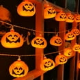 thumbnail image 3 of Halloween String Lights, 10 LED 6.56 FT Batterry Powered Pumpkin Lights, 3 of 7