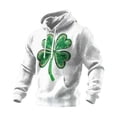 thumbnail image 1 of Pullover Hoodie for Men St Patricks Day Print Round Neck Drawstring Top Quarter Zip Long Sleeve, 1 of 3