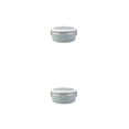 thumbnail image 4 of Billuyoard Fiambrera redonda portátil, contenedores de almacenamiento de alimentos frescos de una sola capa, cajas Bento resistentes al calor Gris 2piezas, 4 of 6