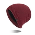 thumbnail image 2 of Bibifish Womens Ribbed Knit Slouchy Beanie Hat Lined Soft Warm Stretchy Hat Cold Weather Daily Casual Wear Cozy Trendy Hats, 2 of 5