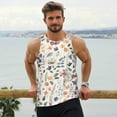 thumbnail image 6 of KLL Watercolor Floral Print Men's Muscle Gym Workout Stringer Tank Tops Bodybuilding Fitness T-Shirts Tank Tops Men-4X-Large, 6 of 7