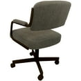thumbnail image 2 of Tobias Designs Swivel 38" Metal & Fabric Dining Chair in Plumley Cocoa Brown, 2 of 5