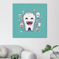 OWNSERIES Small Teeth Pattern Canvas Wall Art Paintings for Living Room