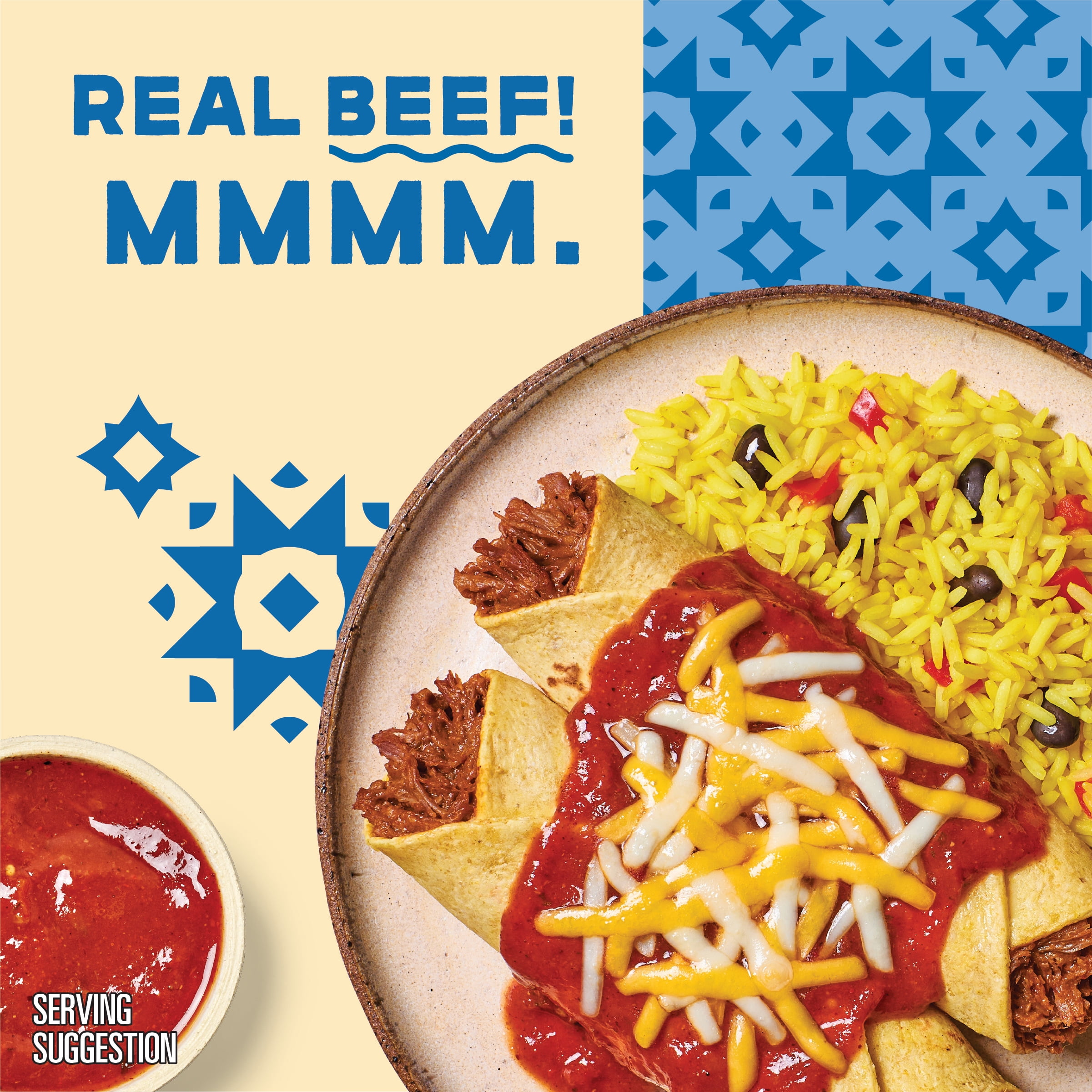 El Monterey Signature Family Size Beef Enchiladas 6 ct, 30 oz (Frozen)