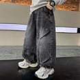 thumbnail image 2 of Boys Y2K Baggy Jeans Wide Leg Skater Pants Loose Fit Denim Pants Long Trousers Painted Streetwear Fashion Rock Grunge Cool, 2 of 8