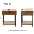thumbnail image 4 of JJS Side End Table, Nightstand, Bedside Table with Drawer and Storage Shelves, Sofa Table for Living Room, Bedroom, Accent Furniture, Easy Assembly, Brown, 4 of 6