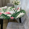 thumbnail image 3 of Elastic Round Tablecloth Fitted Washable Fitted Table Cover for Indoor and Outdoor Dining Table Cloth Protector,45"- 54", 3 of 6