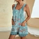 thumbnail image 1 of Puntoco Pantalones cortos deportivos para mujer Pantalones cortos casuales con estampado de tirantes para mujer Pantalones cortos con bolsillos, 1 of 5