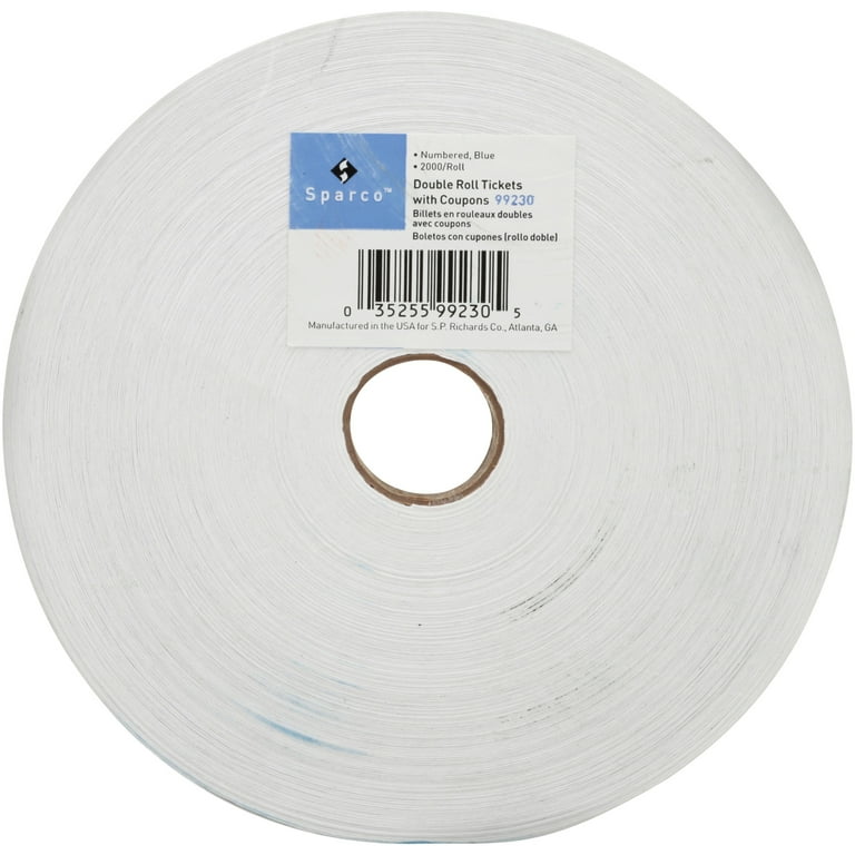 Sparco Roll Tickets - Blue - 2000/Roll Sparco Roll Tickets - Blue - 2000/Roll
