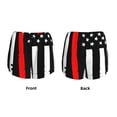 thumbnail image 6 of Sigee Firefighters USA Flag for Women's Athletic Shorts High Waisted Running Shorts Pocket Sporty Short Gym Elastic Workout ShortsSmall, 6 of 9