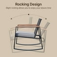 thumbnail image 4 of Lofka  3-Piece Rocking Bistro Set with Glass Table, Weatherproof Cushions & Anti-Scald Arms - Gray Wicker Patio Furniture, 4 of 9