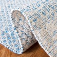 thumbnail image 3 of Safavieh Montauk Collection MTK601B Handmade Cotton Area Rug, 6' x 6' Square, Blue / Ivory, 3 of 4