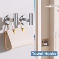 thumbnail image 4 of Juego de accesorios de baño Soaez, níquel cepillado y acero inoxidable, 4 of 7