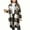 Brown, variant on Flannel Shacket Jackets for Women Plus Size Oversized Button Down Coat Plaid Shirt with Pocket Lapel Long Sleeves Fall Tartan Winter Trench Long Outerwears