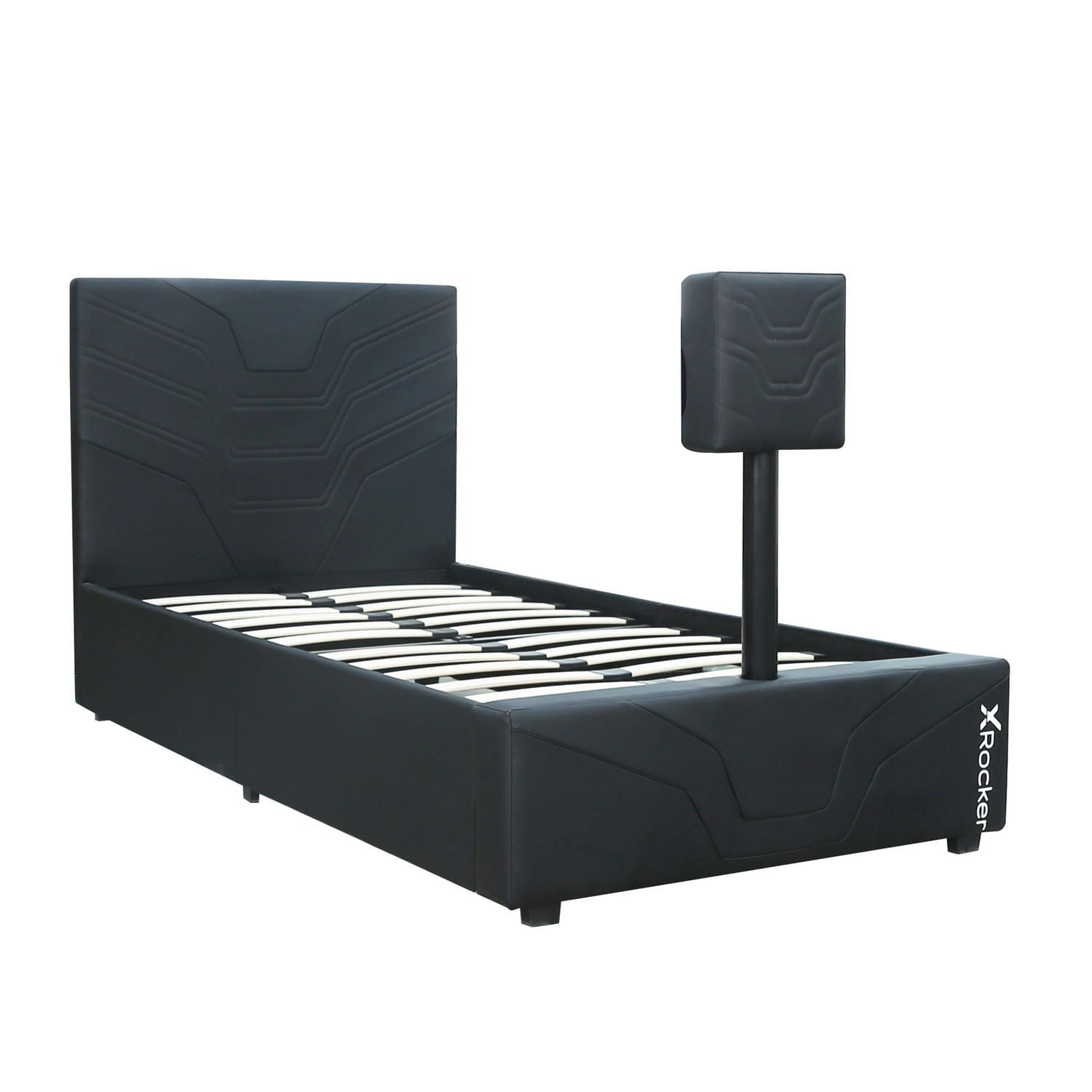 X Rocker Oracle Gaming Bed with TV Mount, Black, Twin