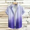 thumbnail image 2 of hotojiny Mens Gradient Shirts Casual Button down Short Sleeve Beach Summer Shirts Fashion Vacation Tee Clothes, 2 of 4