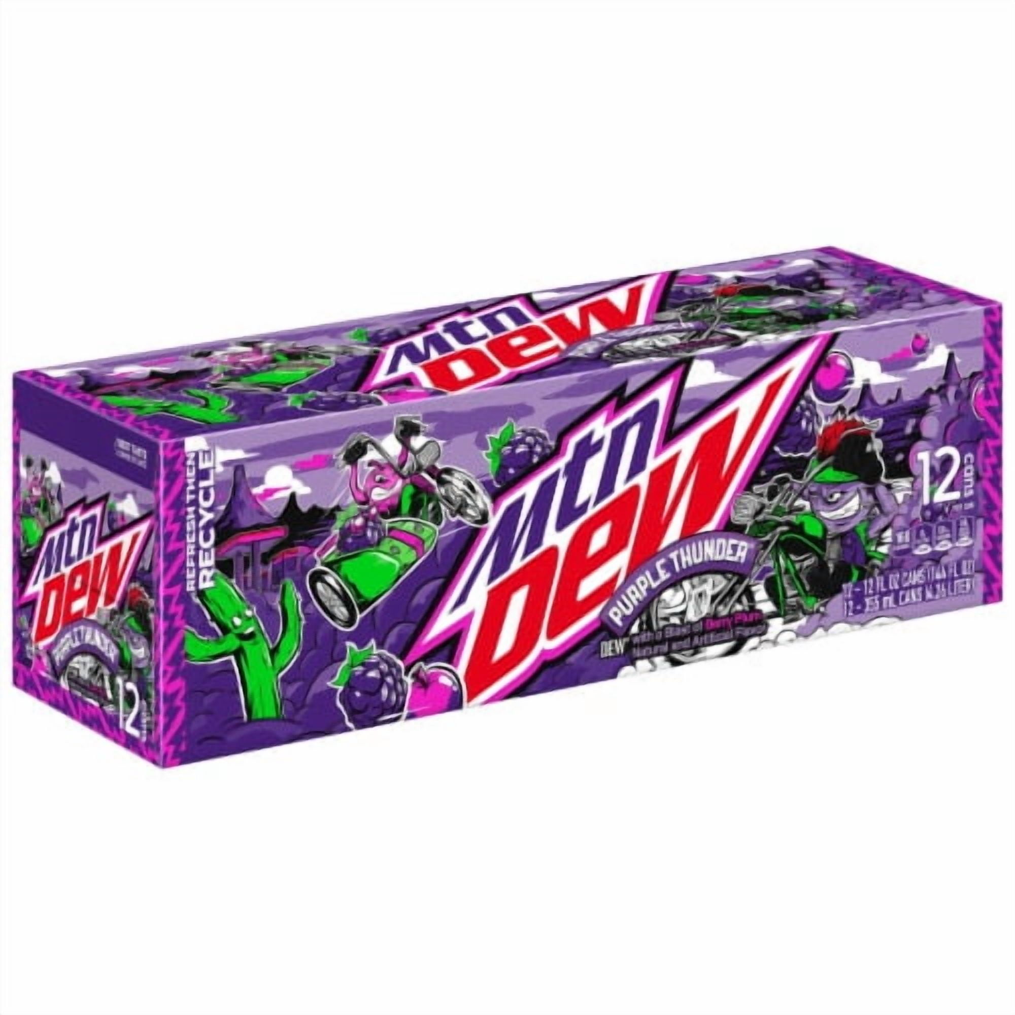 Mountain Dew Purple Thunder Soda Cans 12 pk / 12 oz