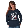 thumbnail image 3 of Popeye Armed Dangerous Biceps Workout Men's Crewneck Sweatshirt Brisco Brands S, 3 of 6