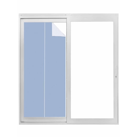 Pure Light Blue Window Privacy Film, Simple Solid Color Static Cling UV Sun Blocking Tint Film Heat Control Windows Films for Bedroom Bathroom, Window Stickers 23.6"x59"