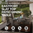thumbnail image 2 of Four Seasons Courtyard Aluminum Eastport Slat Top Patio Dining Table, 2 of 10