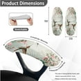 thumbnail image 6 of FKELYI Hummingbird Pink Cherry Blossoms Print Office Chair Slipcover Armchair Cover with 2 Piece Armrest Covers Breathable Swivel Boss Chair Protector, Small, 6 of 6