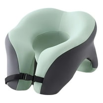 LAMIRO Neck Pillow for Airplane 2-in-1 Travel Pillow & Face Down Pillow with Cooling Gel Memory Foam Face Pillow for Relax Arms Eye Surgery Support