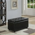thumbnail image 1 of Atlin Designs Banc de Rangement en Faux Cuir Noir, 1 of 6