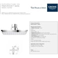 thumbnail image 2 of Grohe 27 705 Euphoria Cube 6" Rain Shower Head - Chrome, 2 of 2