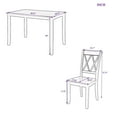 thumbnail image 2 of Llinc Store 5-Piece Dining Table Set Home Kitchen Table and Chairs Wood Dining Set White+Cherry, 2 of 9