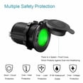 thumbnail image 2 of Cigarette Lighter Socket Waterproof LED Indicator 12V Power Outlet for Car Marine Boat Motorcycle Rv Truck ATV, 2 of 7