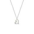 thumbnail image 1 of Sterling Silver Small Sideways Open Heart Pendant Necklace, 18", 1 of 1