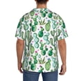 thumbnail image 5 of Xecao offers the Cactus Plants1 for Men's Casual Short-sleeved Shirt, a button-up collared shirt with a pocket, perfect for beach vacations and yacht travel in the XX-Large size., 5 of 7