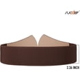 thumbnail image 2 of Women's Elastic Wide Waist Belt for Dress Retro Stretchy Leather Cinch Belt with Gold Buckle, 2 of 9