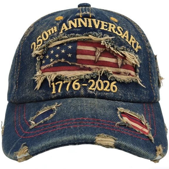 US 250th Anniversary Celebration Casual Hat, Adjustable 1776-2026 Patriotic Cap for Men Women