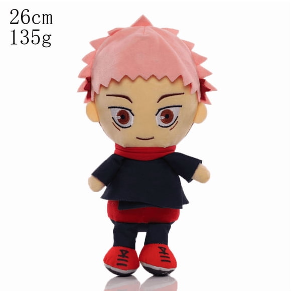 10.2 Inch Jujutsu Kaisen Yuji Itadori Plush Toy, Anime Character Stuffed Doll, Soft Collectible for Fans & Kids, 26cm