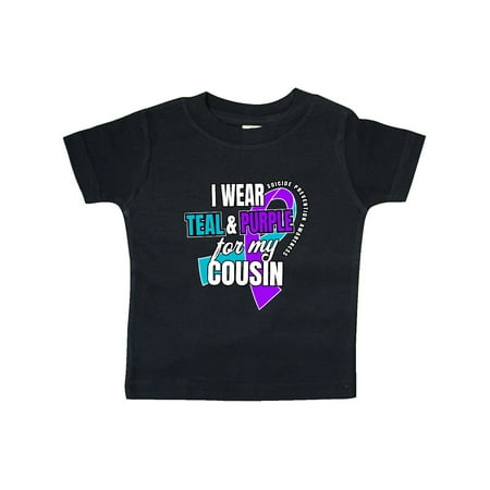 

Inktastic Suicide Prevention I Wear Teal and Purple for My Cousin Gift Baby Boy or Baby Girl T-Shirt