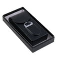 thumbnail image 7 of 3 Cigar Leather Case w/ Magnetic Closure & Cutter - Black, 7 of 7