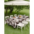 thumbnail image 3 of Outdoor Tablecloth with Umbrella Hole and Zipper, Baseball Rectangle Table Cloth 60x84 Inch Waterproof Tablecloth, White Red Art Sport Picnic Table Cover for Patio Camping, 3 of 7