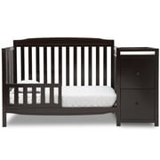 Delta Children Mason Convertible 6-in-1 Baby Crib and Changer, Dark Chocolate