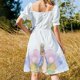 thumbnail image 5 of Vestido de cóctel de verano con mangas cortas y corte tomate, 5 of 7