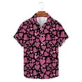 thumbnail image 5 of GERsome Valentine's Day Shirts for Men Love Heart Graphic Summer Short Sleeve Button Down Shirts Beach Vacation Tops S-5XL, 5 of 5