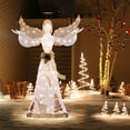 thumbnail image 2 of Costway 5 FT Pre-Lit Christmas Angel 3D Glittered Decoration with Halo Bow & 100 Lights, 2 of 10