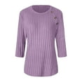 thumbnail image 5 of MESSUEN Pull Over Sweaters Womens Long Sleeve Undershirt for Women Going Out Tops for Women Oversized Sweaters Winter Sweaters for Women Winter Sweater Oversized Sweaters for Women Purple M, 5 of 5
