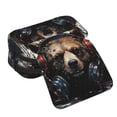 thumbnail image 4 of Kdxio Urban Bear With Headphones for Double Compartment Pen Case Oxford Organizer with Zipper Pockets for Students Artists, 4 of 7